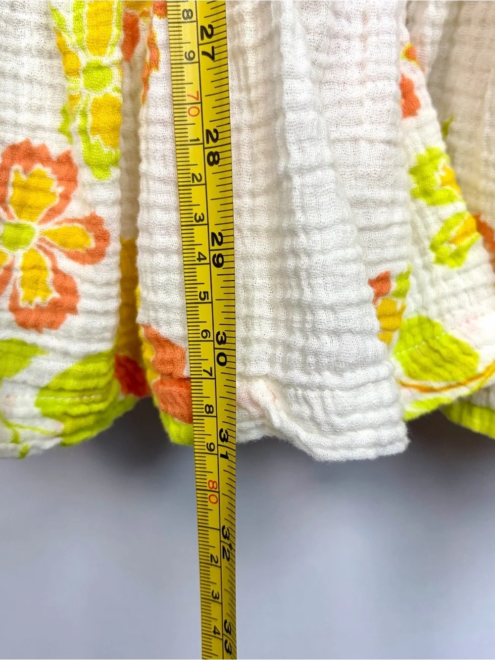 Free People Fleur Dress Top Sz M Cotton Gauze Tiered Tie Shoulder Boho Cottage